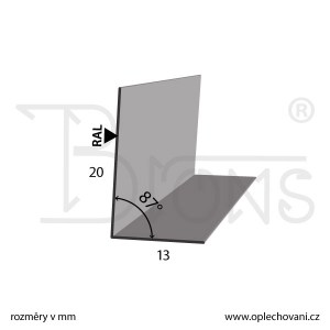 Roh vnější rš 33 tmavě šedá - obr. 2