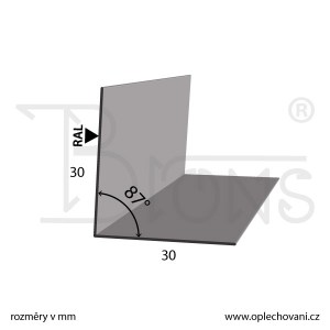 Roh vnější rš 60 šedobílá - obr. 2