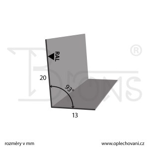 Roh vnitřní rš 33 černá - obr. 2