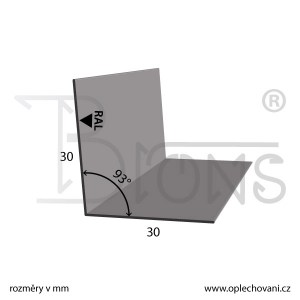 Roh vnitřní rš 60 tmavě hnědá - obr. 2