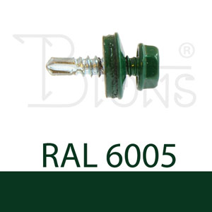 Samovrtný šroub TEX 4,8 x 19 RAL 6005 tmavě zelená