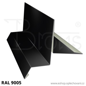 Závětrná lišta ZL250, černá RAL9005