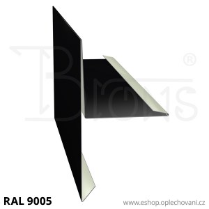 Závětrná lišta ZL333, černá RAL9005
