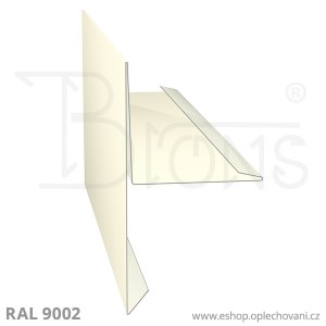 Závětrná lišta ZL333, šedobílá RAL 9002