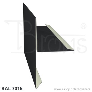 Závětrná lišta ZL333, tmavě šedá RAL7016