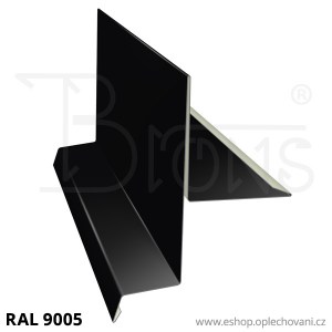 Závětrná lišta ZL375, černá RAL9005