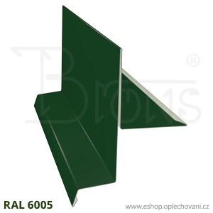 Závětrná lišta ZL375, tmavě zelená RAL 6005