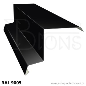 Závětrná lišta horní ZLH200, černá RAL9005