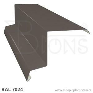 Závětrná lišta horní na šindel ZLHS250 grafitová šeď RAL 7024