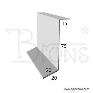 Závětrná lišta pod krajovou tašku rš 130 pozink - obr. 2