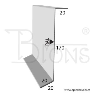 Závětrná lišta pod krajovou tašku rš 230 tmavě šedá - obr. 2