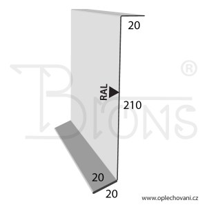 Závětrná lišta pod krajovou tašku rš 270 tmavě šedá - obr. 2