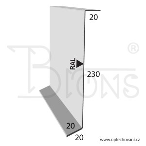 Závětrná lišta pod krajovou tašku rš 290 tmavě šedá - obr. 2