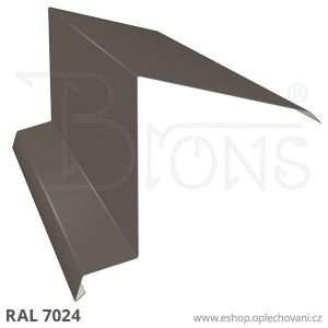 Závětrná lišta na pultovou střechu ZLPS333, grafitová šeď RAL 7024