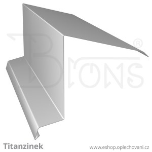Závětrná lišta na pultovou střechu ZLPS333, titanzinek - TiZn