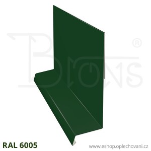 Závětrná lišta zahakovací rš 333 tmavě zelená RAL 6005