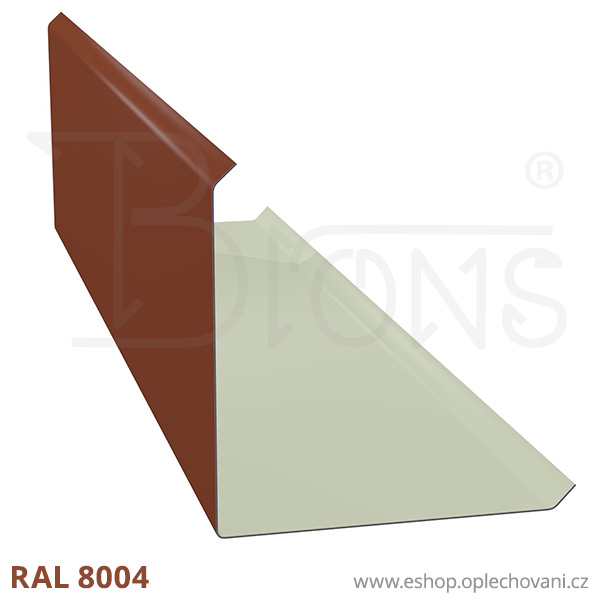 Roh vnější - hřebenáč RVHR240, cihlově červená RAL8004