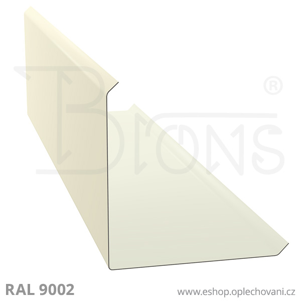 Roh vnější - hřebenáč RVHR240, šedobílá RAL 9002