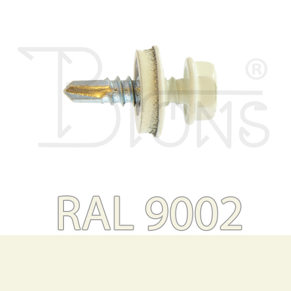 Samovrtný šroub spojovací pro plechy v přesahu 4,8 x 19 RAL 9002 šedobílá