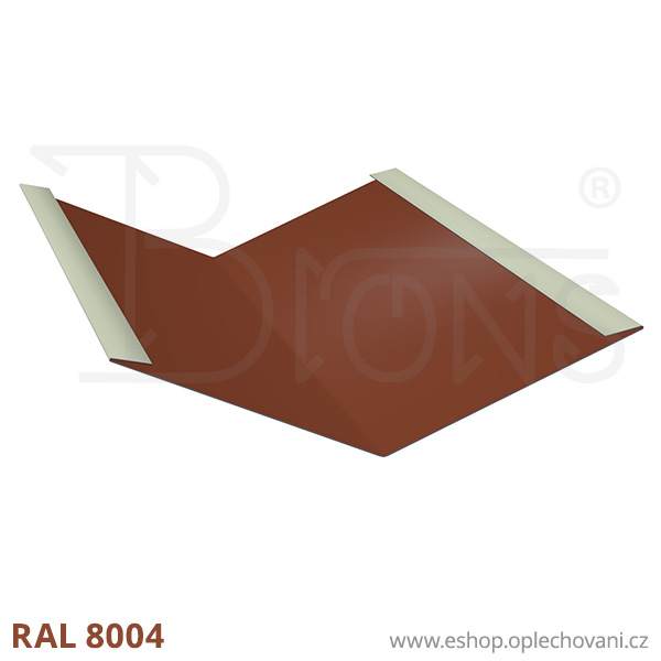Úžlabí kónické UZ333, cihlově červená RAL8004